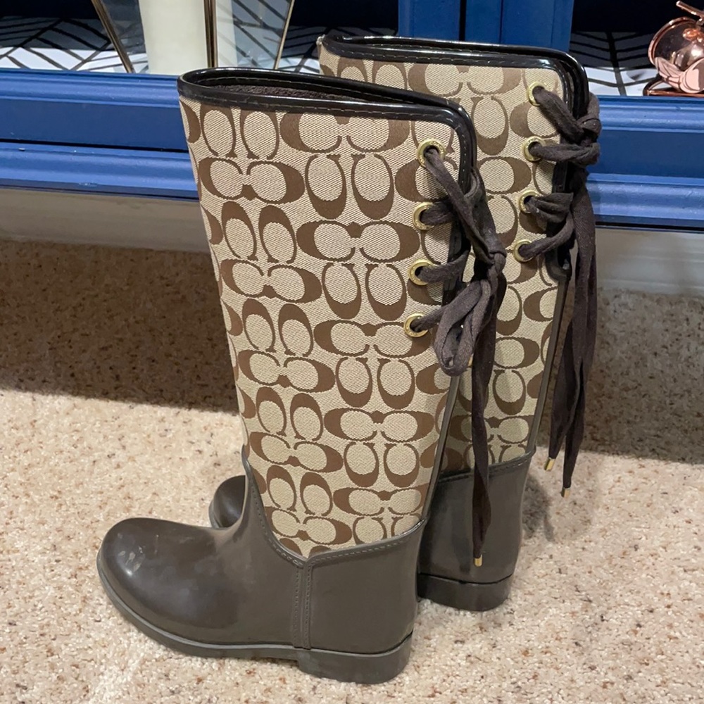Coach rain boots